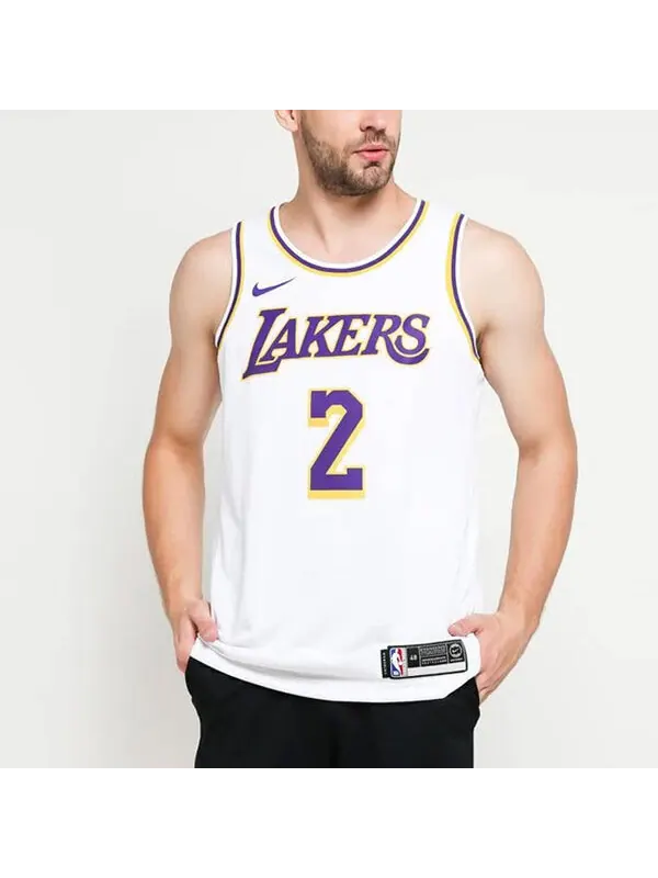 Майка Nike NBA Basketball Jersey/Vest Los Angeles Lakers Lonzo Ball 2 White — изображение 4 из 4, белый
