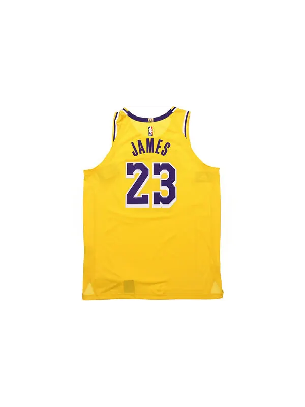 Майка Nike NBA AU Player Edition lakers LeBron James Connected Jersey Sports Basketball Yellow — изображение 2 из 4, желтый
