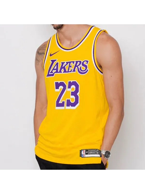 Майка Nike NBA AU Player Edition lakers LeBron James Connected Jersey Sports Basketball Yellow — изображение 3 из 4, желтый