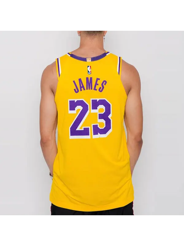 Майка Nike NBA AU Player Edition lakers LeBron James Connected Jersey Sports Basketball Yellow — изображение 4 из 4, желтый