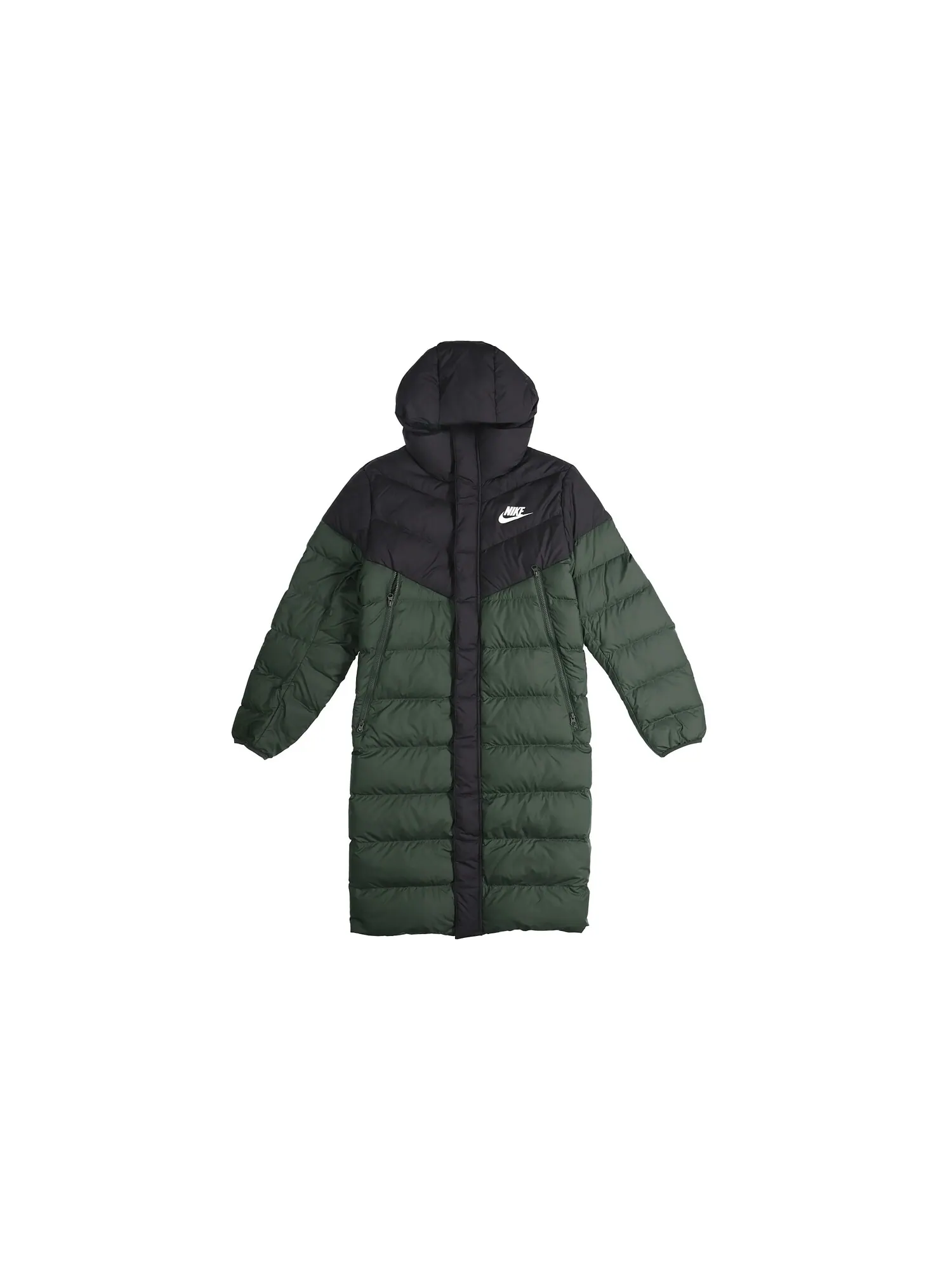 Пуховик Nike Sportswear Windrunner Down Fill Long — изображение 1 из 5, зеленый