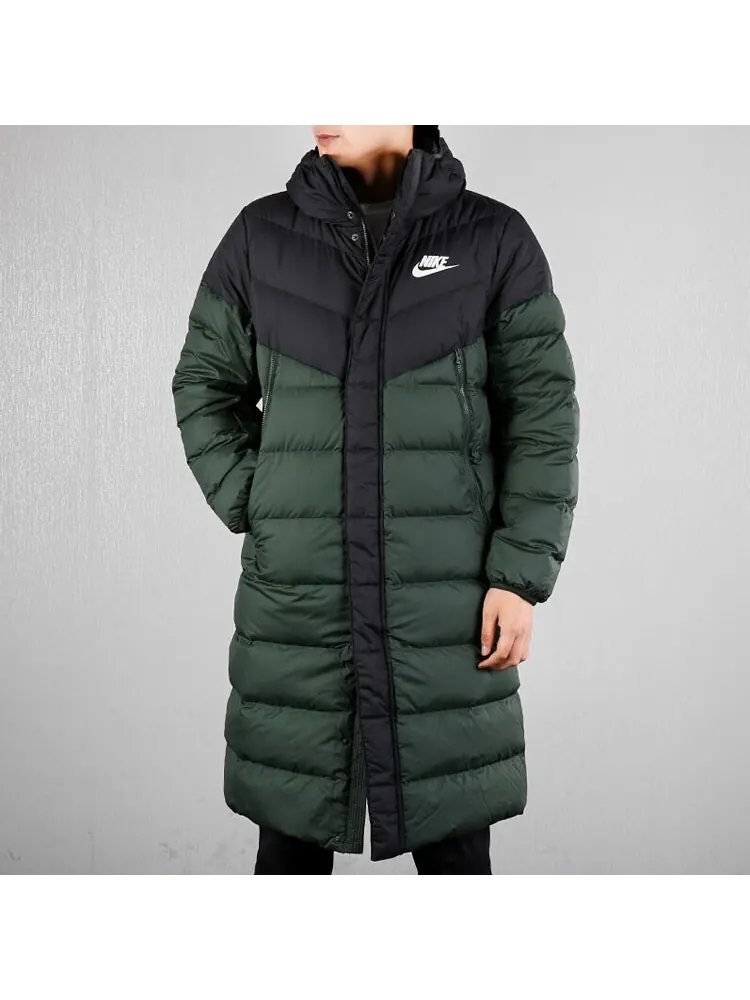 Пуховик Nike Sportswear Windrunner Down Fill Long — изображение 3 из 5, зеленый