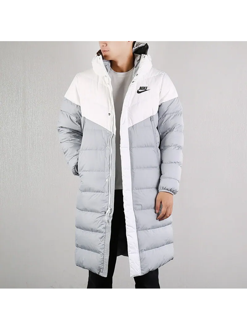 Пуховик Nike Sportswear Windrunner Down Fill Long — изображение 3 из 4, серый