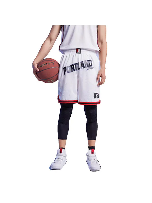 Шорты c.j. mccollum-1 basketball shorts 'white' Li-Ning — изображение 3 из 4, белый