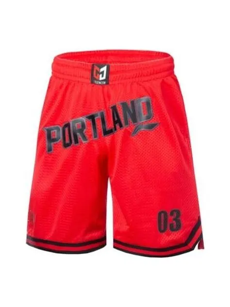 Шорты cj mccollum portland 03 игра баскетбол шорты Li-Ning — изображение 1 из 2, красный/черный
