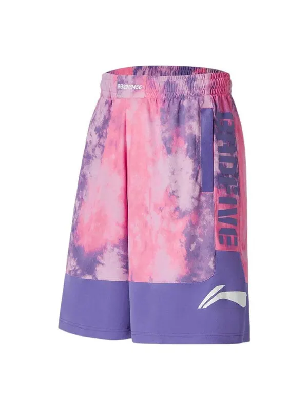 Шорты баскетбольные шорты с логотипом badfive Li-Ning — изображение 1 из 2, розовый/фиолетовый