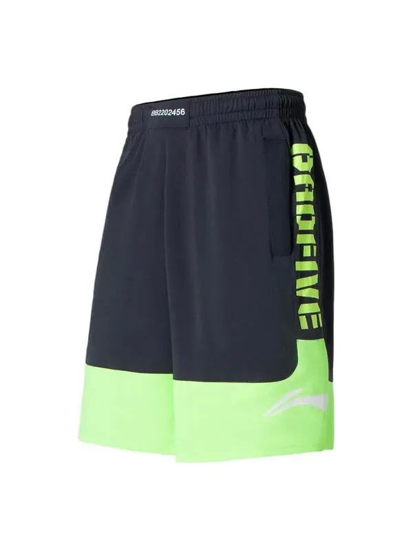 Шорты баскетбольные шорты с логотипом badfive Li-Ning — изображение 1 из 2, синий/зеленый/белый