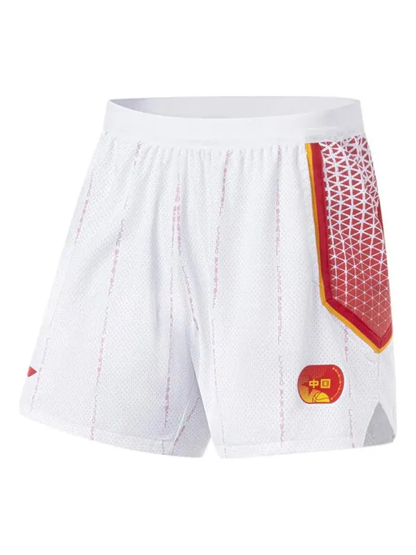 Шорты графические баскетбольные шорты Li-Ning — изображение 1 из 2, белый/красный/желтый