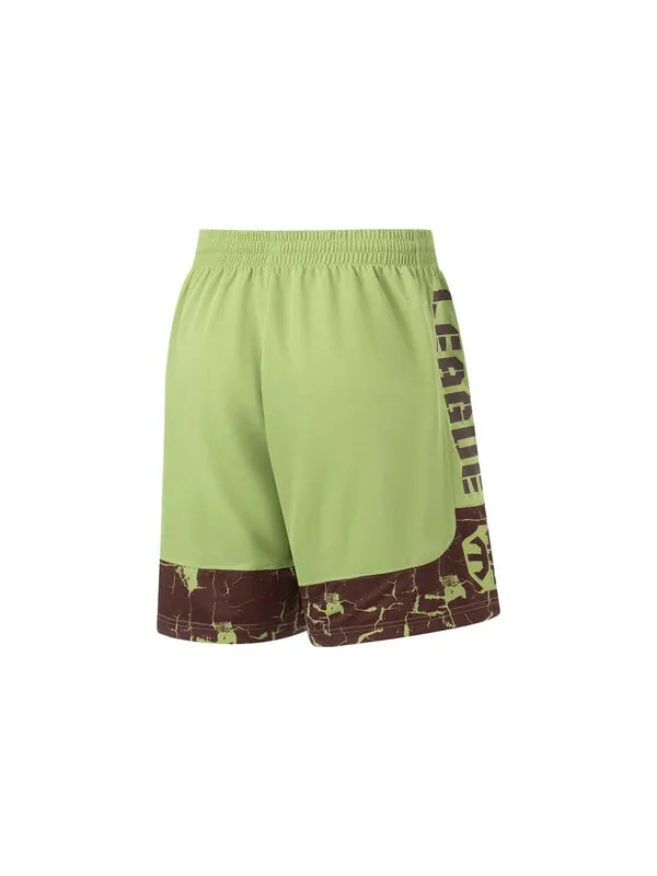 Шорты badfive баскетбольные двусторонние шорты Li-Ning — изображение 2 из 2, зеленый/коричневый
