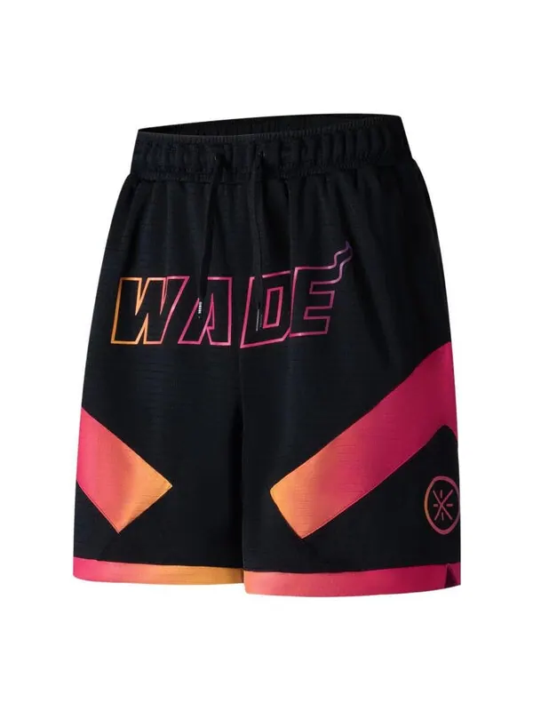 Шорты way of wade свободные баскетбольные шорты Li-Ning — изображение 1 из 2, черный/оранжевый/розовый