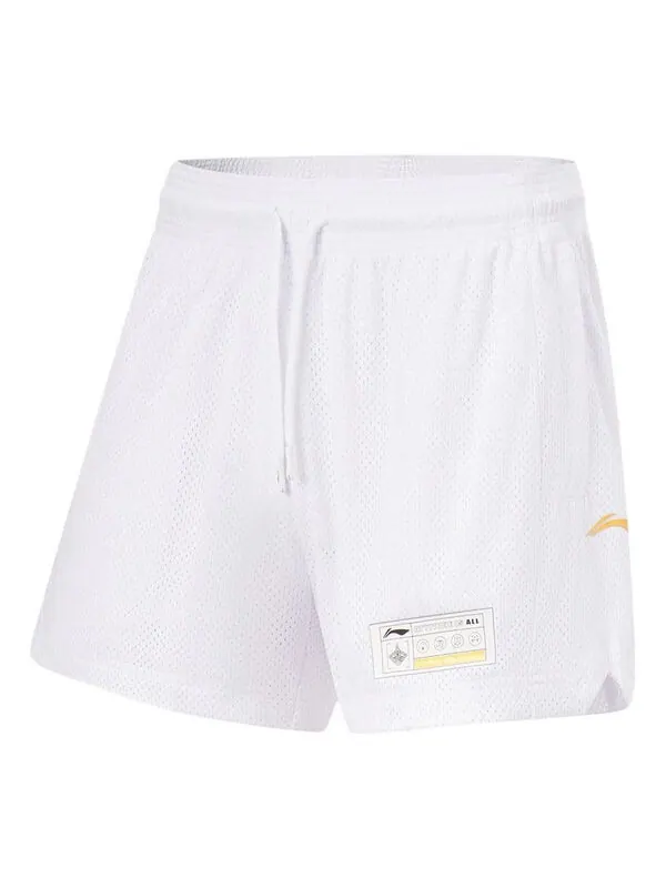 Шорты баскетбольные шорты с рисунком Джимми Батлера Li-Ning — изображение 1 из 2, белый/золотистый