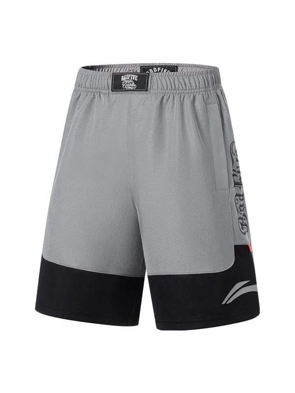 Шорты x мистер мультфильм badfive баскетбольные шорты Li-Ning — изображение 1 из 2, серый/черный