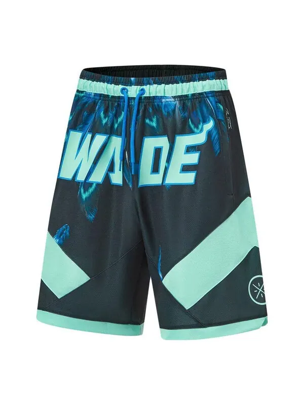 Шорты Wade свободного кроя баскетбольные шорты Li-Ning — изображение 1 из 2, синий/зеленый
