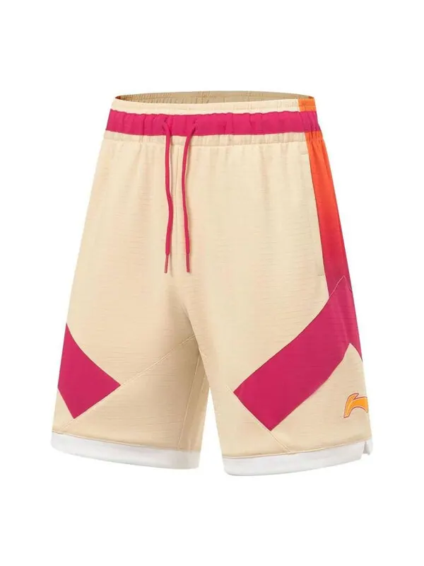Шорты cba all star game basketball shorts 'milk tea pink' Li-Ning — изображение 1 из 2, розовый
