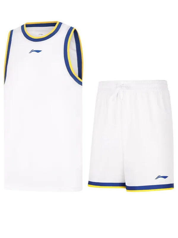 Костюмы для баскетбольных соревнований Li-Ning — изображение 1 из 4, белый/синий/желтый
