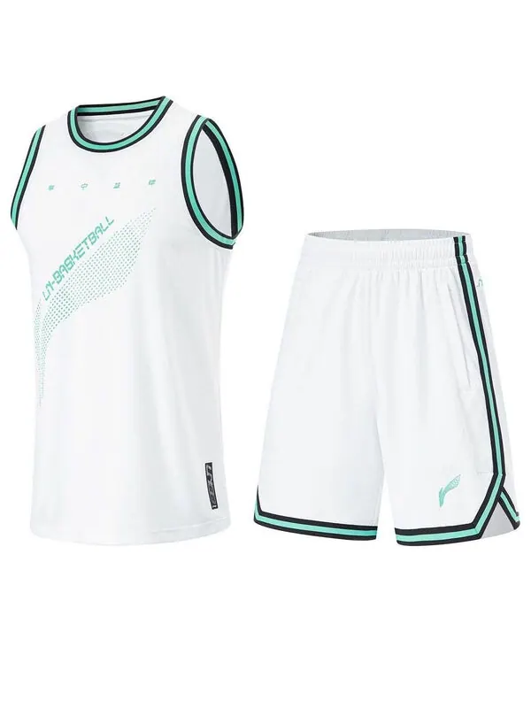 Костюмы cba logo баскетбольный костюм Li-Ning — изображение 1 из 4, белый/зеленый