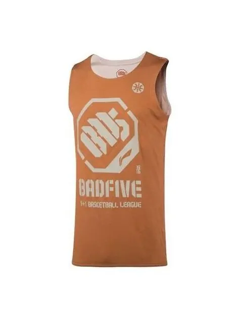 Баскетбольная майка с логотипом badfive Li-Ning — изображение 1 из 4, оранжевый/белый