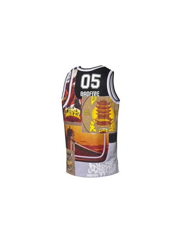 Футболка x cba badfive shanghai sharks футболка Li-Ning — изображение 2 из 2, серый/белый/мульти