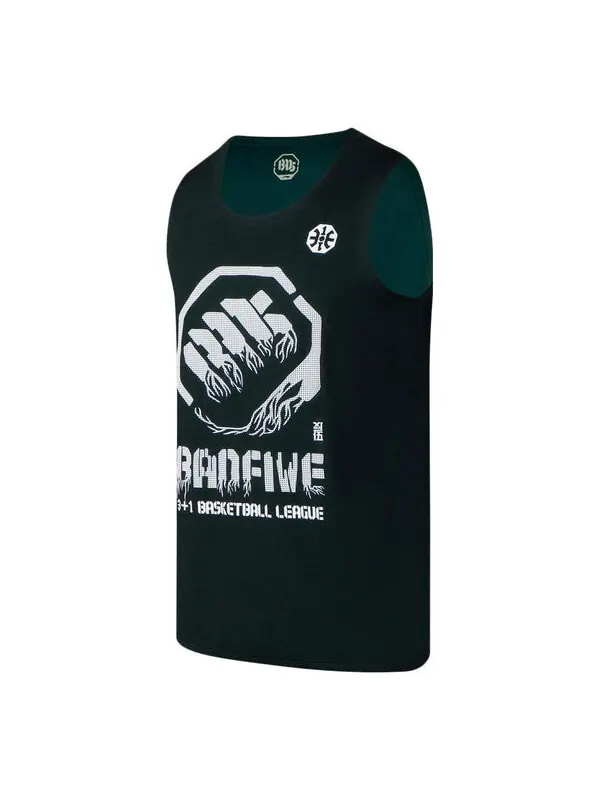 Футболка badfive баскетбольная лига графическая футболка Li-Ning — изображение 1 из 2, черный/зеленый/белый