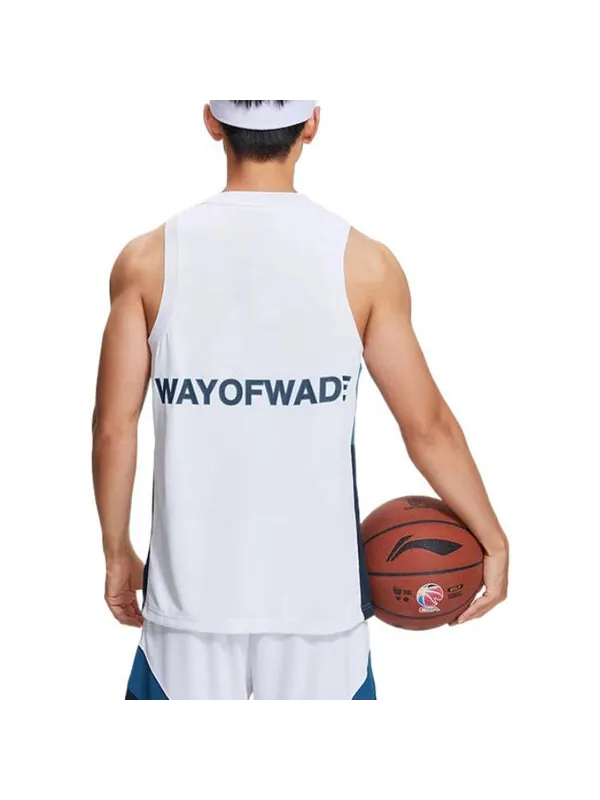 Футболка с логотипом way of wade баскетбольная майка Li-Ning — изображение 4 из 4, белый