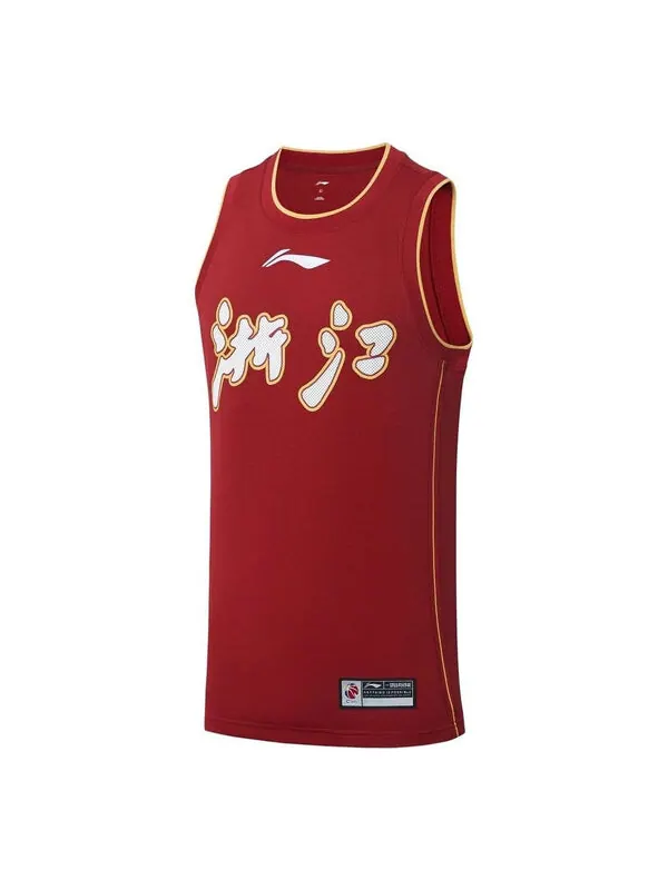 Футболка cba zhejiang golden bulls баскетбольная майка Li-Ning — изображение 1 из 2, красный/желтый/белый