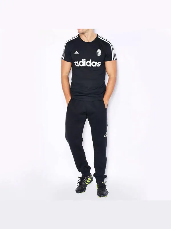 Спортивные штаны adidas Logo Training Fleece Lined Stay Warm Sports Knit Long Pants Black — изображение 3 из 4, черный