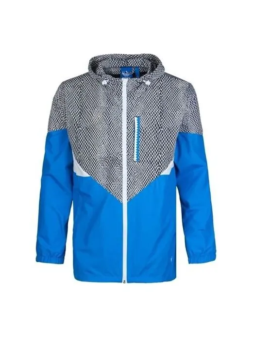 Куртка adidas originals Splicing Sports Jacket Coat Male Blue — изображение 1 из 2, синий