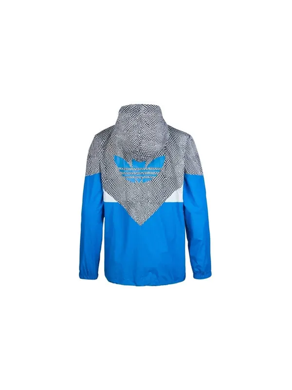 Куртка adidas originals Splicing Sports Jacket Coat Male Blue — изображение 2 из 2, синий