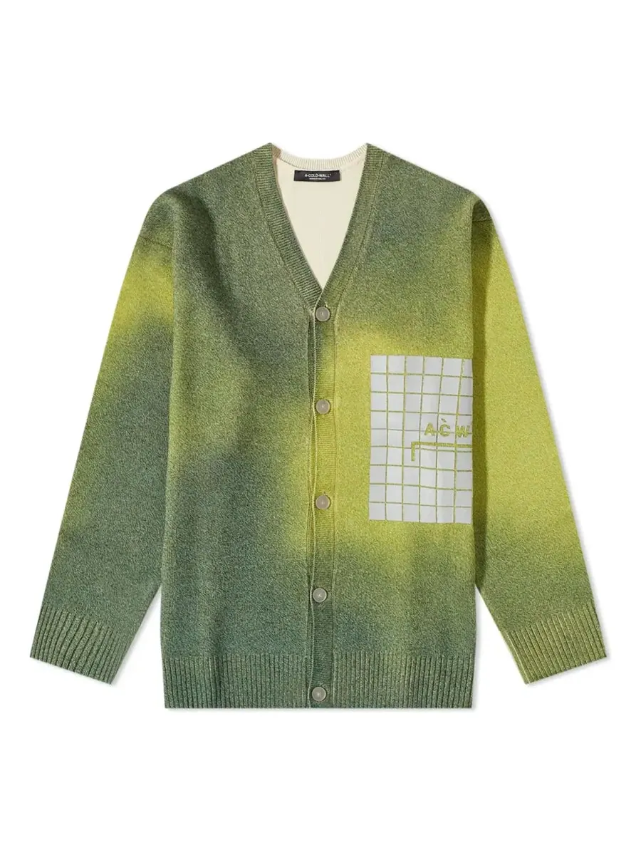 Свитер A-COLD-WALL* Gradient Cardigan Sweaters 'Olive' — изображение 1 из 2, оливковый зеленый