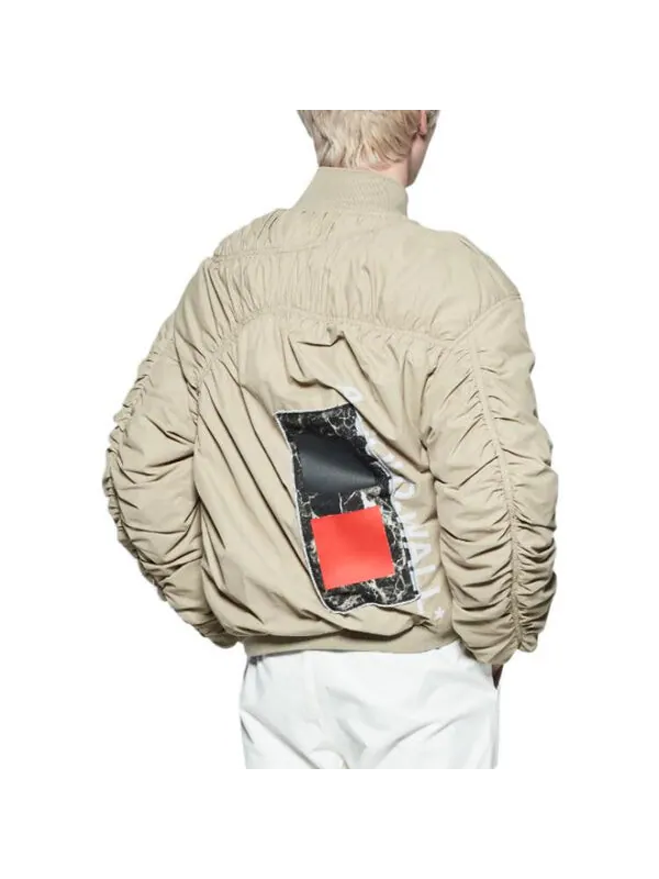 Куртка cubist ruched bomber jacket 'dark stone' A-Cold-Wall* — изображение 2 из 3, серый