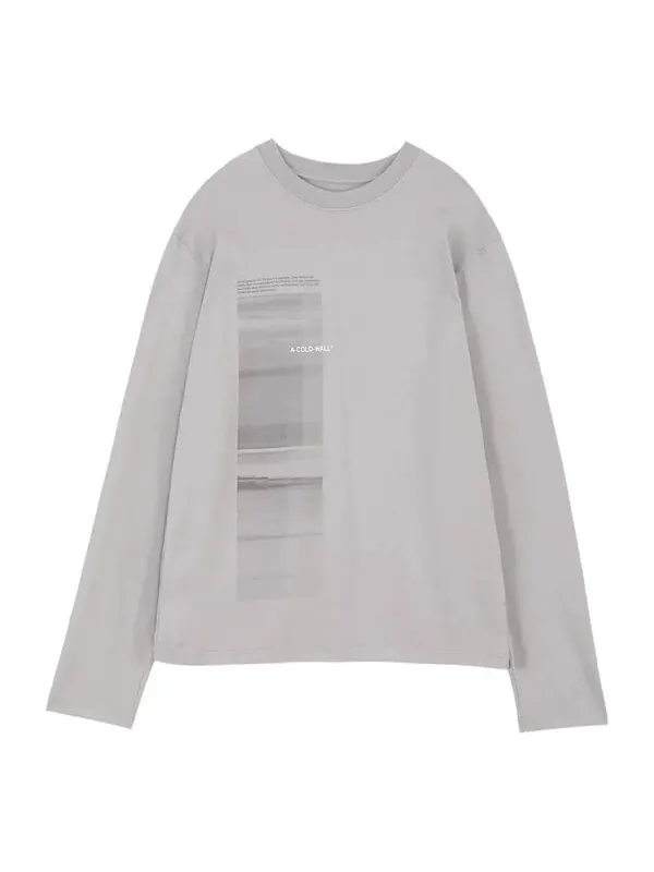 Футболка diffusion graphic long shirt tee 'mid grey' A-Cold-Wall* — изображение 1 из 4, серый