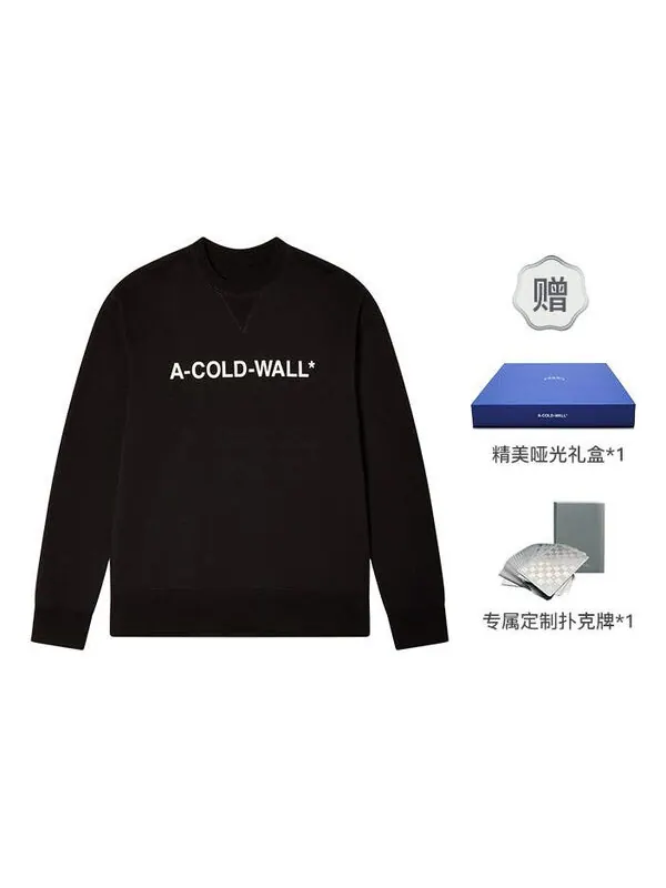 Толстовка essential logo sweatshirt 'black' A-Cold-Wall* — изображение 1 из 4, черный