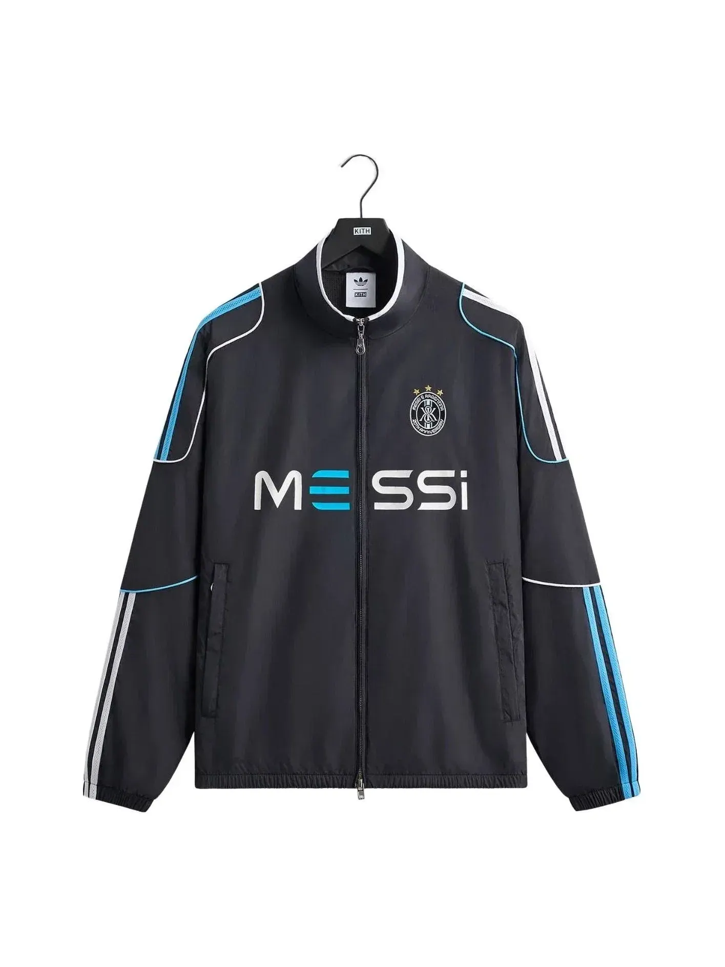 Мужская куртка KITH x Messi for Adidas Football Nylon Track Jacket — изображение 1 из 3, черный