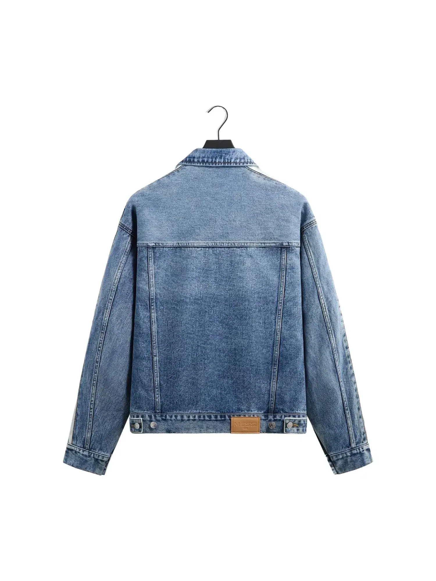 Мужская джинсовая куртка с принтом KITH x Messi for Adidas Football Denim Jacket Aurora Ink — изображение 2 из 3, синий