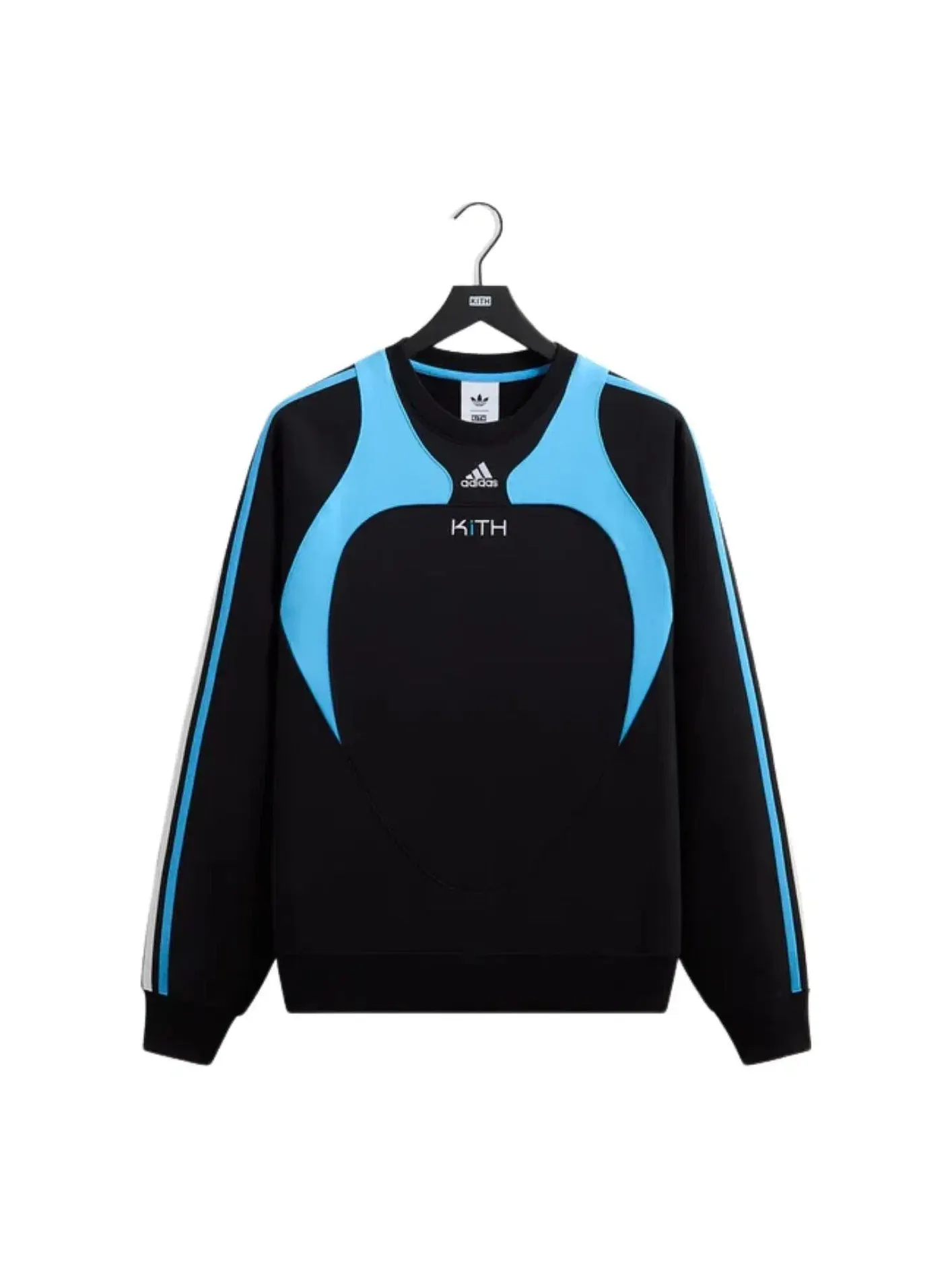 Мужской свитер флисовый с принтом KITH x Messi for Adidas Football Fleece Sweater — изображение 1 из 4, черный
