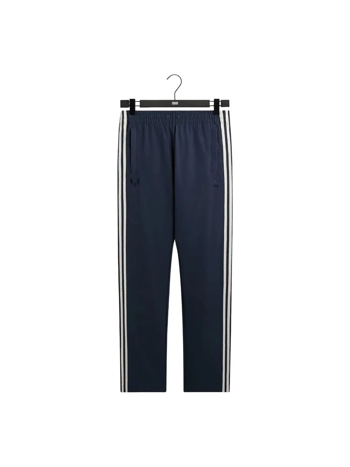 Мужские шерстяные спортивные штаны с принтом KITH x Messi for Adidas Football Wool Track Pants Night Navy, темно-синий