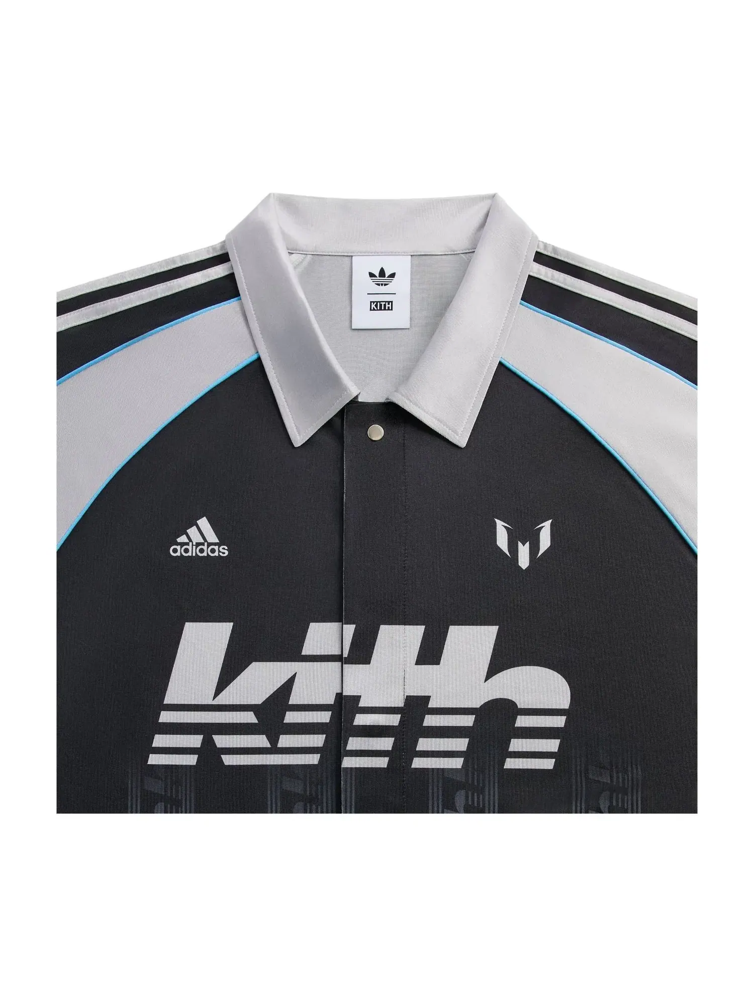 Мужская футболка с принтом KITH x Messi for Adidas Football Printed Jersey Shirt — изображение 3 из 5, черный