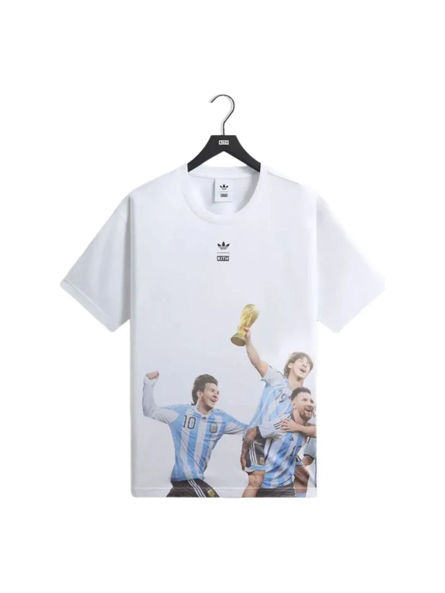 Мужская футболка с принтом KITH x Messi — изображение 1 из 5, белый