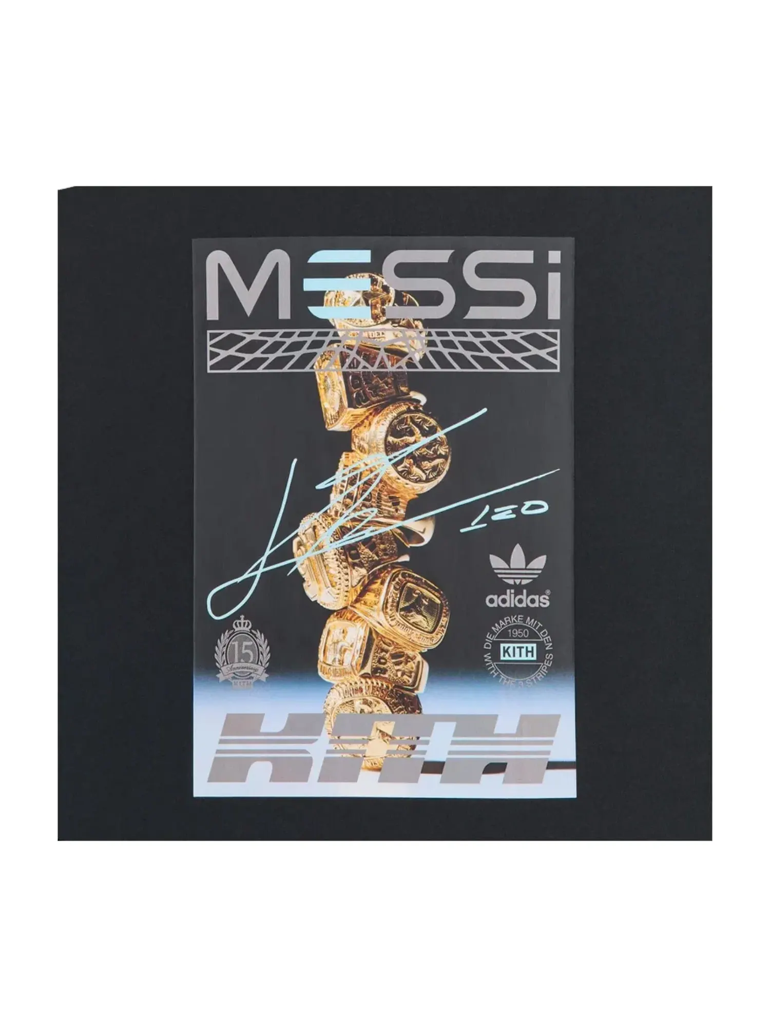 Мужская футболка с принтом KITH x Messi for Adidas Football Graphic T-Shirt — изображение 3 из 3, черный