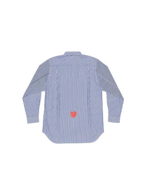 Рубашка x cdg striped shirt 'blue' Comme Des Garcons Play — изображение 2 из 2, синий