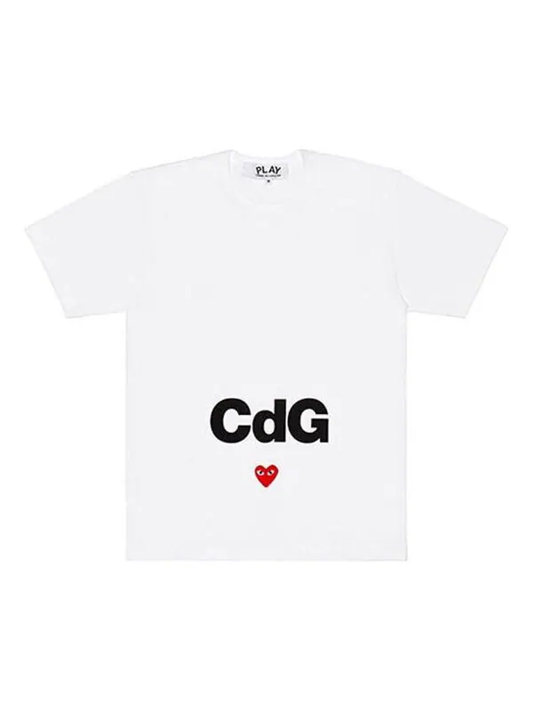 Футболка x cdg crossover logo t-shirt 'white' Comme Des Garcons Play — изображение 1 из 2, белый