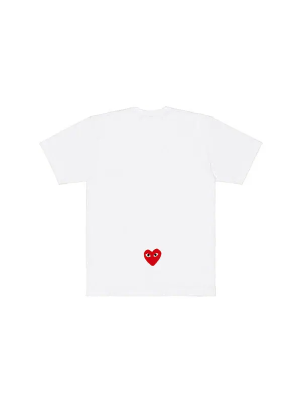 Футболка x cdg crossover logo t-shirt 'white' Comme Des Garcons Play — изображение 2 из 2, белый