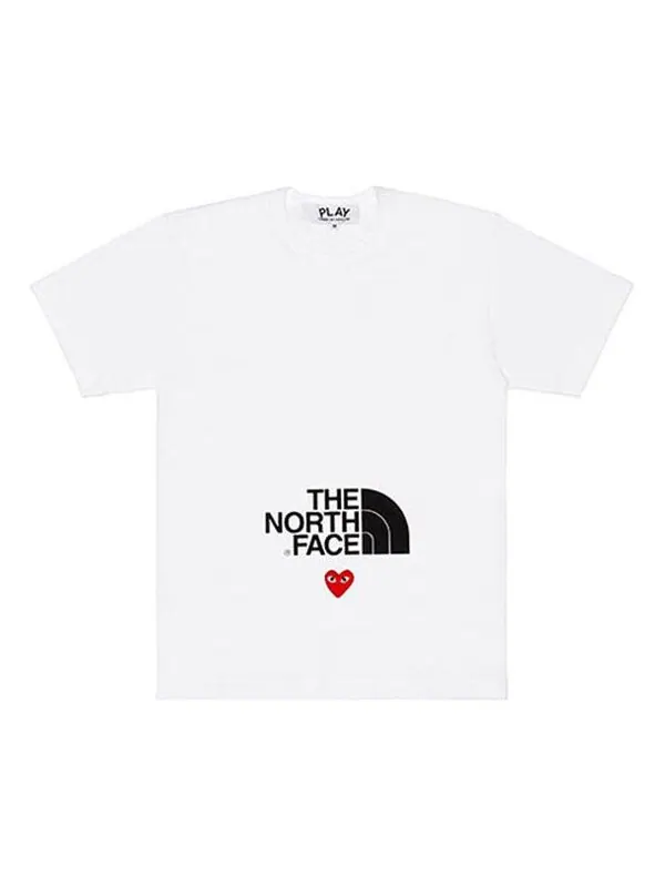 Футболка x the north face 'play together' short-sleeved white Comme Des Garcons Play — изображение 1 из 2, белый