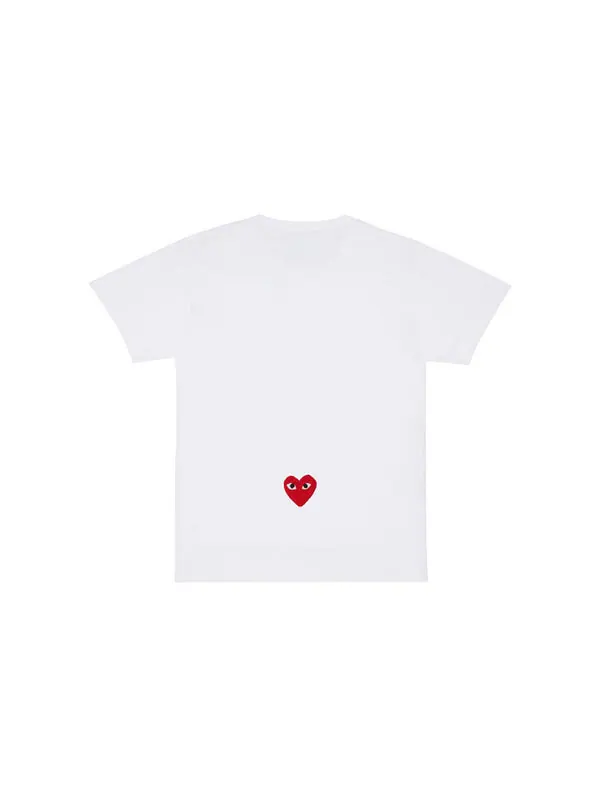 Футболка x converse logo t-shirt 'white' Comme Des Garcons Play — изображение 2 из 2, белый