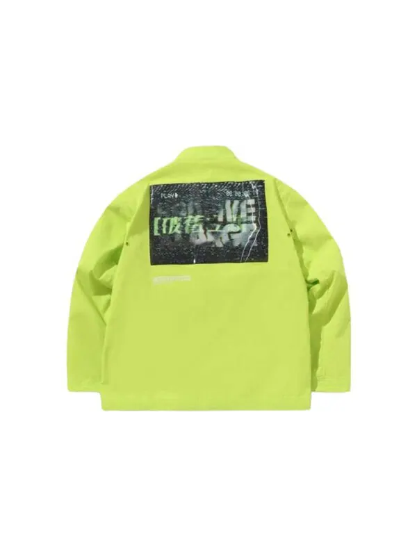 Куртка x xlarge badfive графическая свободная куртка Li-Ning — изображение 2 из 2, неоновый зеленый