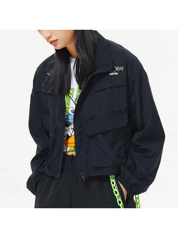 Куртка badfive casual воротник-стойка свободная куртка с принтом Li-Ning — изображение 3 из 3, черный