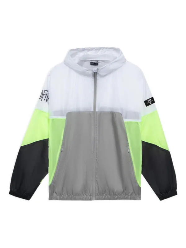 Куртка badfive logo свободная куртка Li-Ning — изображение 1 из 3, белый/серый/зеленый
