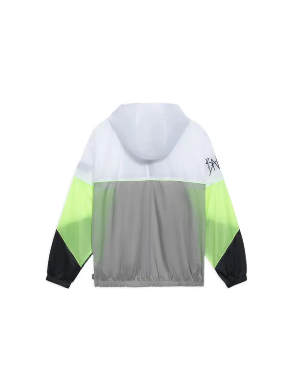 Куртка badfive logo свободная куртка Li-Ning — изображение 2 из 3, белый/серый/зеленый
