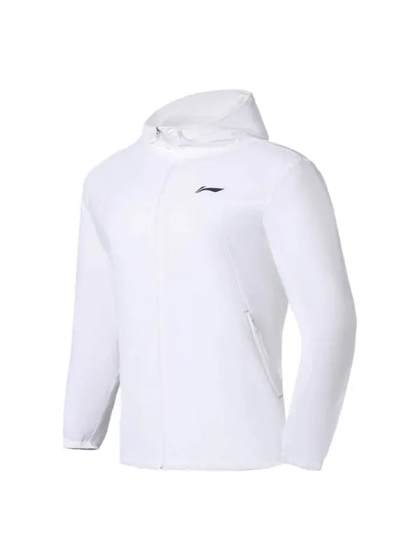 Куртка логотип беговая ветровка Li-Ning — изображение 1 из 2, белый/черный
