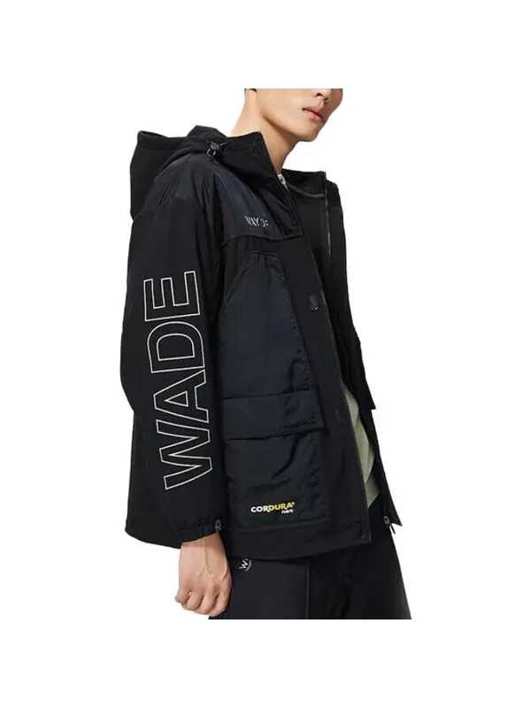 Куртка way of wade logo водонепроницаемая куртка с капюшоном Li-Ning — изображение 3 из 4, черный